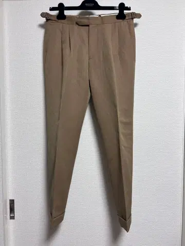 GERMANO 플리츠 슬랙스 베이지 브라운