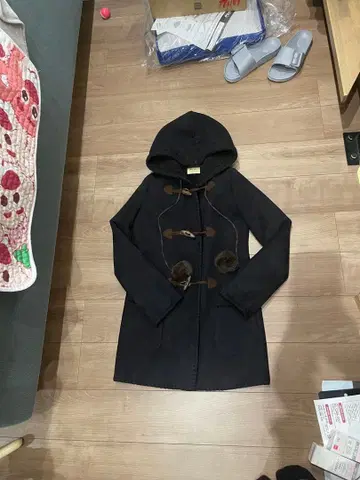 알바 로사 무스탕 후드 부착 더플 코트 사이즈 1