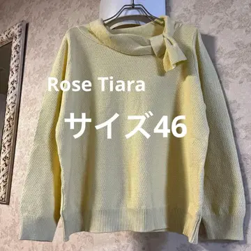 새상품급 빅 사이즈 46 로즈 티아라 니트 풀오버