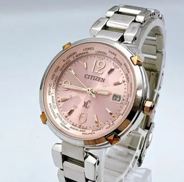 시티즌 크로스 씨 티타니아 라인 핑크 솔라 전파 여성용 손목시계