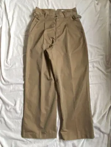 foufou 레인보우 팬츠 턱 팬츠 사이드 조절 와이드 팬츠 일본어