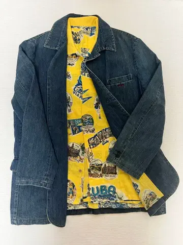 새상품급! 파파스 데님 자켓 & 알로하 셔츠 2세트 빈티지