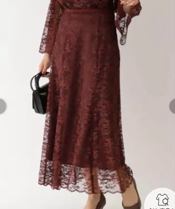 새상품 aquagirl 레이스 스커트 브라운 S 정가 20900엔