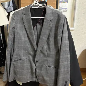 긴급 배송! HILTON 15호 그레이 체크 무늬 수트 셋업 세트