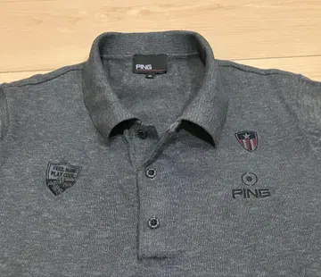 PING 그레이 피케 셔츠