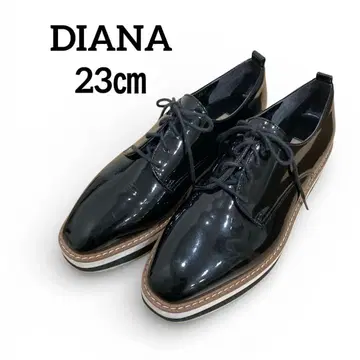 DIANA 통굽 에나멜 로퍼 레이스업 바이컬러 23cm