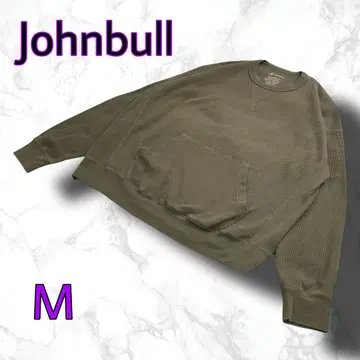 Johnbull 젬블 와플 티셔츠 오버 사이즈 긴팔 카키