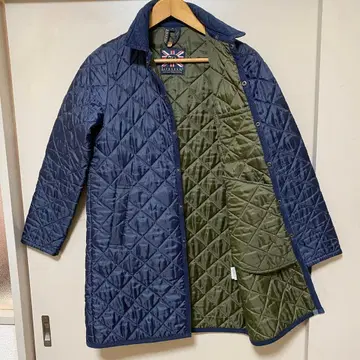 LAVENHAM 라벤햄 퀼팅 코트 후드 부착 38 네이비 영국제