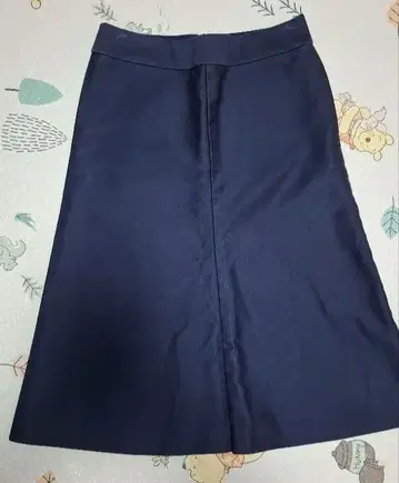 드로어 네이비 코튼 집업 스커트 38