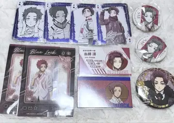 블루 록 이토시 사에 샤이니 캔뱃지 옥좌 카드놀이 원작 명함 특전