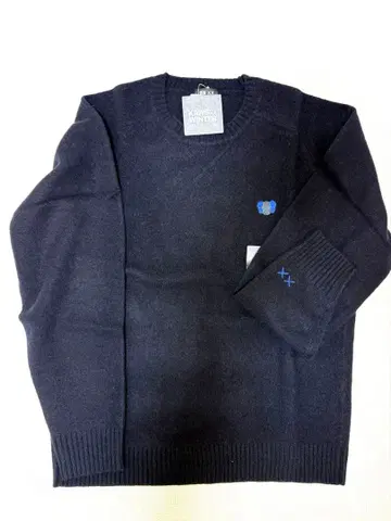 카우스 윈터 램스울 크루넥 스웨터 L 네이비