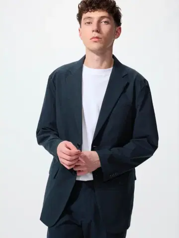 [ 유니클로 ] 감동 자켓/라이트 네이비 M