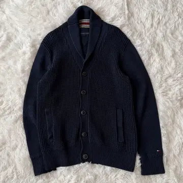 타미힐피거 네이비 숄카라 가디건