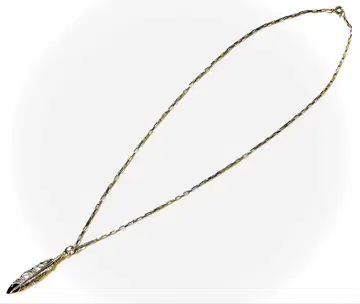 페더 깃털 디자인 목걸이 실버 925