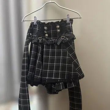 LIZLISA lizlisa 레이스업 서스펜더 부착 치마바지 정품