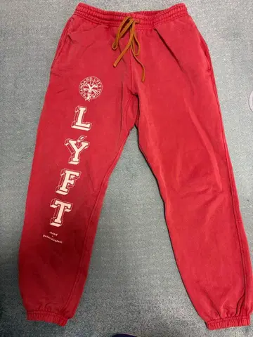 LYFT 빨간색 스웨트 팬츠 M 사이즈