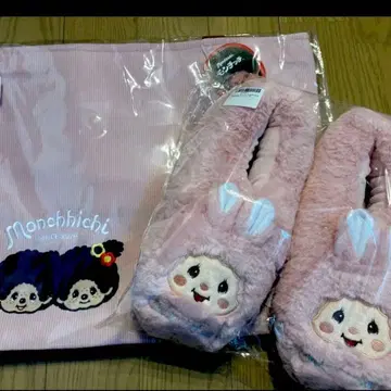 몽치치 룸 슬리퍼와 코듀로이 바닥 토트백 세트 미사용 새상품
