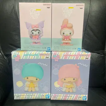 산리오 캐릭터즈 피규어 마이멜로디 쿠로미 키키 라라 세트