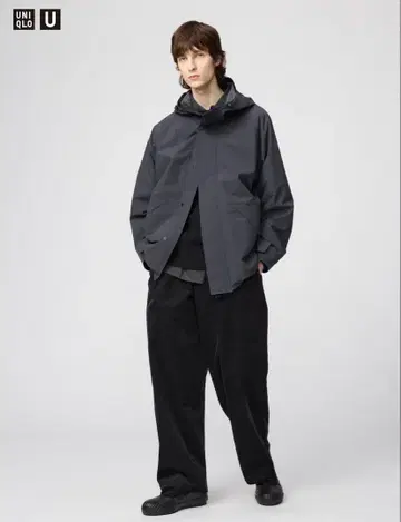 UNIQLO U 코듀로이 유틸리티 팬츠 블랙