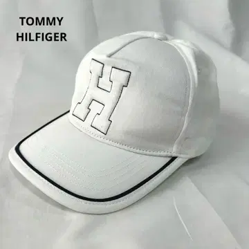 타미힐피거 캡 모자 화이트 H 로고