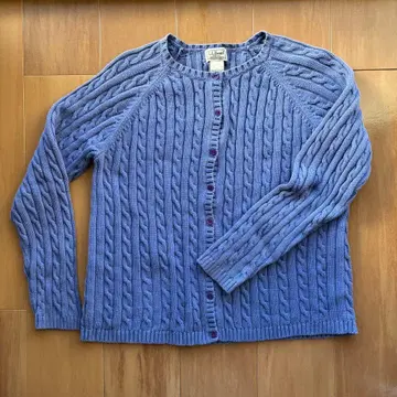 L.L.Bean 코튼 케이블 니트 가디건