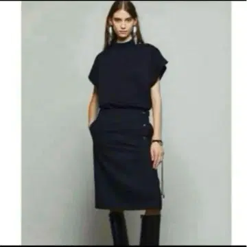 THE RERACS 미들 스커트 다크 네이비/36