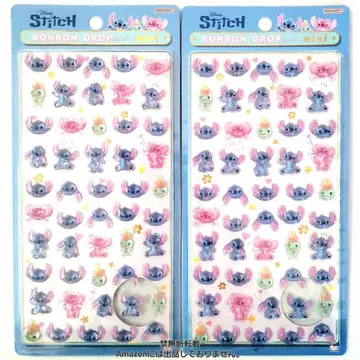 미개봉 스티치 모자 꽁지 드롭 씰 미니 2장 세트