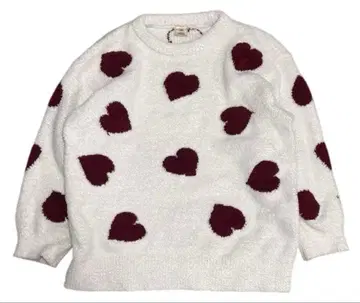 gelato pique 파우더 하트 자카드 풀오버