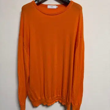 Graphpaper 오렌지 크루넥 니트 사이즈 2