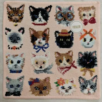 페이러 손수건 미사용 새상품 러브리 프리티 캣츠