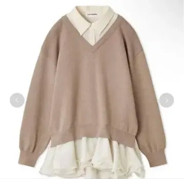 lily brown 릴리 브라운 셔츠 도킹 프릴 미니 원피스