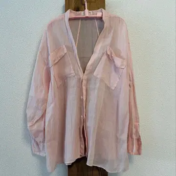 MACPHEE 맥피 옅은 핑크 긴팔 셔츠