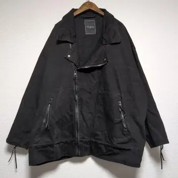 Unrelaxing/언릴랙싱 블랙 더블 라이더스형 자켓