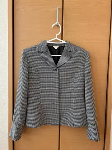 쇼와 레트로 테일러드 자켓 블랙 화이트 체크 11