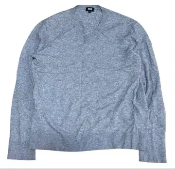 UNIQLO 유니클로 캐시미어 v넥 니트 스웨터 그레이