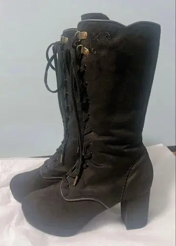 axes femme poetique 레이스업 롱 부츠 S