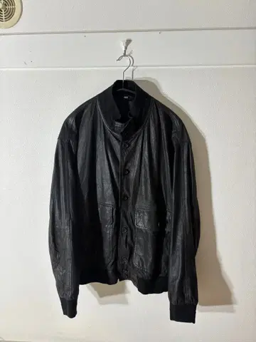 발스타 자켓 블랙 가죽 유로 구제 의류