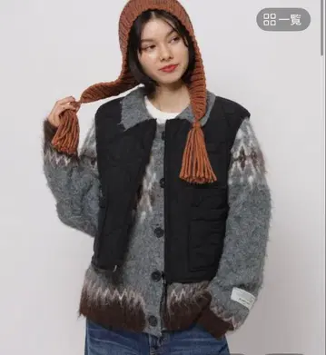 WILLIAM B. ELLIOTT 블랙 퀼팅 베스트