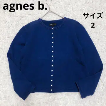 agnes b. 아그네스 베 블루 파랑 프레션 안감 기모 사이즈 2