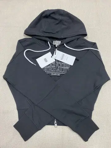 마리떼 프랑소와 저버 크롭 후드티 그레이 M