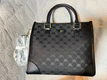 JJ 모노그램 자카드 스퀘어 핸드백