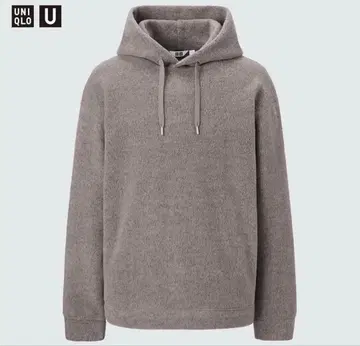 UNIQLO U 플리스 후드티 M 그레이 베이지