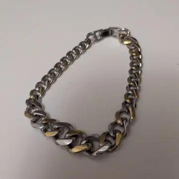 실버 골드 체인 팔찌