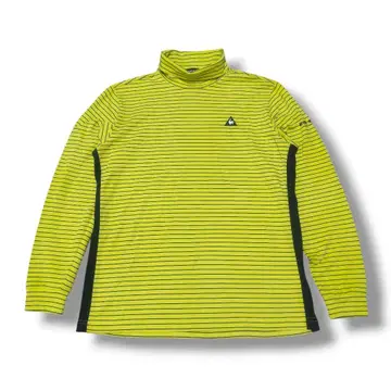 LE COQ 남성용 골프웨어 긴팔 하이넥 셔츠 L T122804