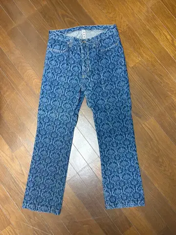 KOOI 플레어 데님 페이즐리 사이즈 2