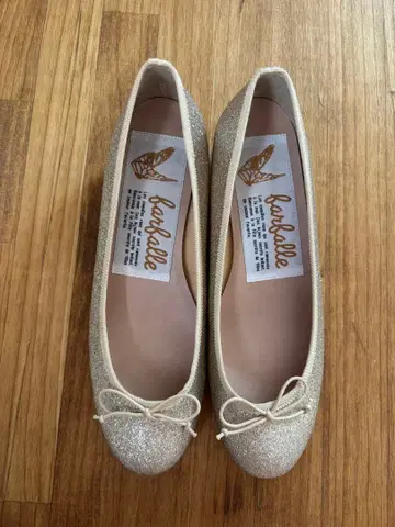 [새상품급] barballe 골드 글리터 발레 슈즈 24cm