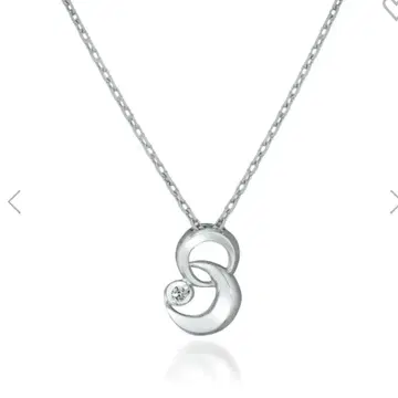 스타 주얼리 k10 화이트 골드 다이아몬드 목걸이