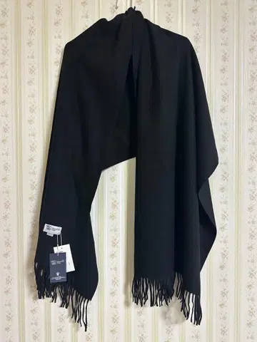 존스턴스 캐시미어 대형 스톨 머플러 블랙