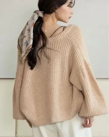 hinari 스팽글 니트 가디건