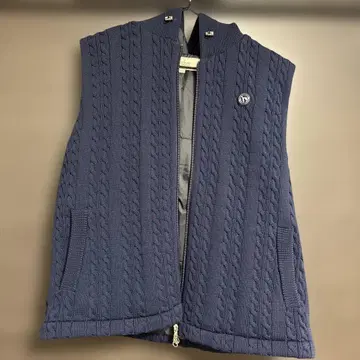 adabat 케이블 니트 베스트 네이비